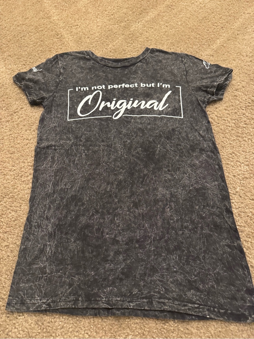 Women’s Short Sleeve 'Original' Graphic Tee - Black Mineral Wash